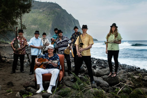 Band plays Hawaiian swing