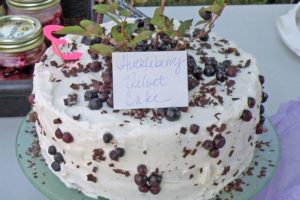 Delish! Huckleberry Velvet Cake