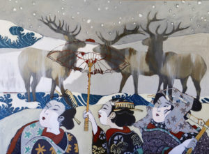 "Intercede," a painting by Kitrina Marcroft, is part of the Yellowstone Art Museum exhibit, North x Northwest.