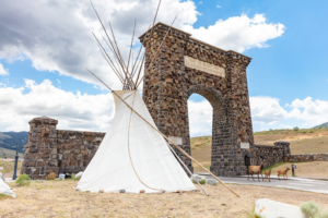 An All Nations Teepee Village at Madison Junction honors Indigenous people's connection to the region. 