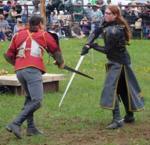 Make way for a sword fight during the Epona Melee at the Montana Renaissance Festival. 