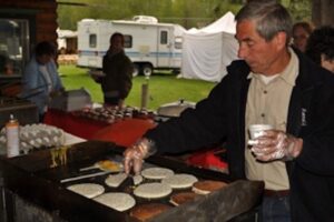 Get fueled up for a day of treasure hunting at the St. Regis Flea Market with a pancake breakfast!