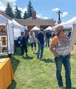 Browsers explore the offerings at the annual Festival of the Arts in Livingston. 