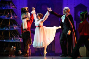 The Nutcracker, Clara and Drosselmeyer make a grand entrance in Montana Ballet's Nutcracker. 