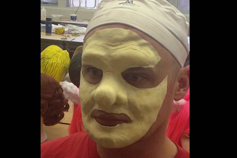 Scott with his Shrek mask.