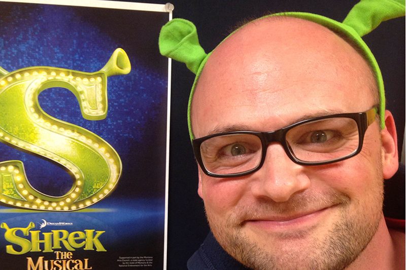 Scott Reilly who plays Shrek in the Missoula Children's Theatre production of Shrek The Musical.