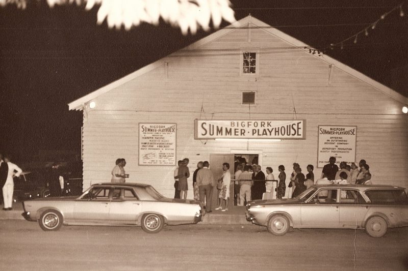 Theatre-goers line up at the Bigfork Playhouse, 1966.