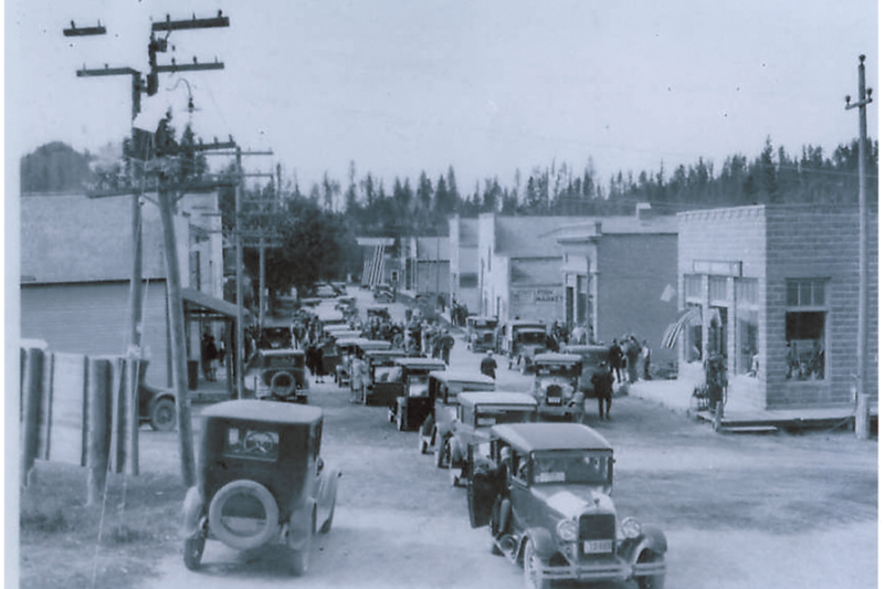 Bigfork's Electric Avenue, full of activity in 1924. 