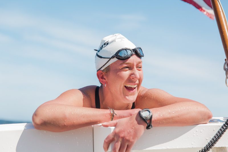 Marathon open-air swimmer Kim Chambers is the subject of 