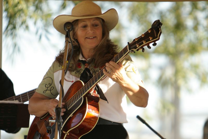 Linda Hausler of Open Range performs at the Boulder Music and Art Festival. 