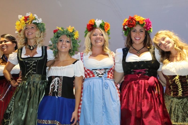 Last year's Hop Queens wear their flower crowns. This year’s Hop Queen will be crowned Thursday, Oct. 4.