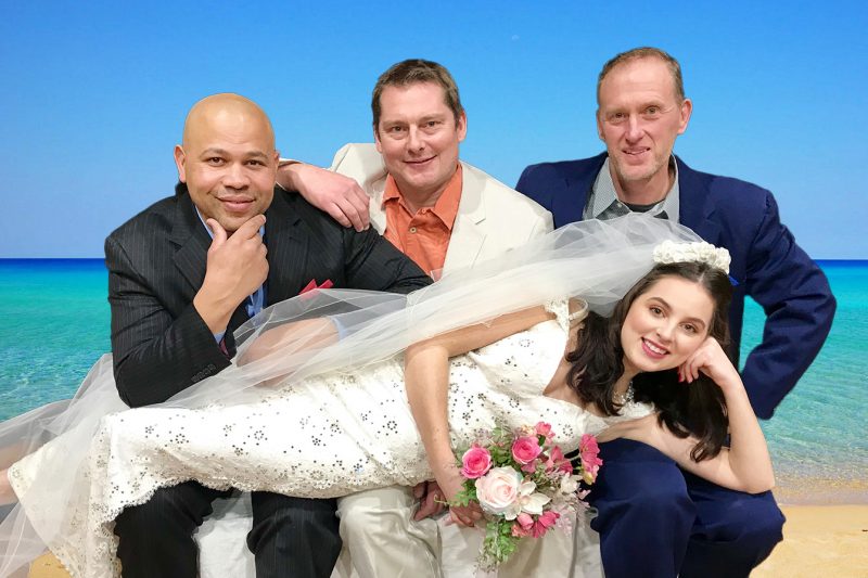 JJ James, Rob Koelzer, David Reese and Sophie Sieh star in WTC’s upcoming production of “Mamma Mia!” 