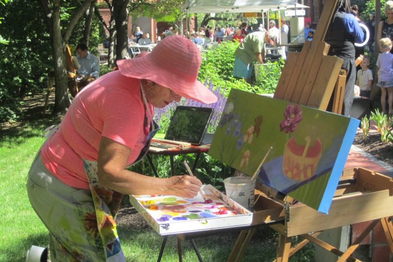 Artists offer demonstrations during SpringFest. 