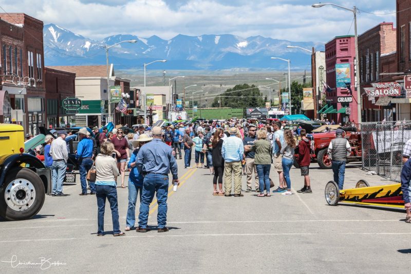 Cars, tractors and vendors crowd the streets of Big Timber.