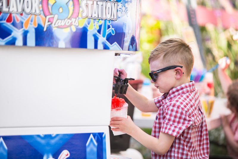 Reeder's Alley snow cones are a popular offering for kids and adults alike. 
