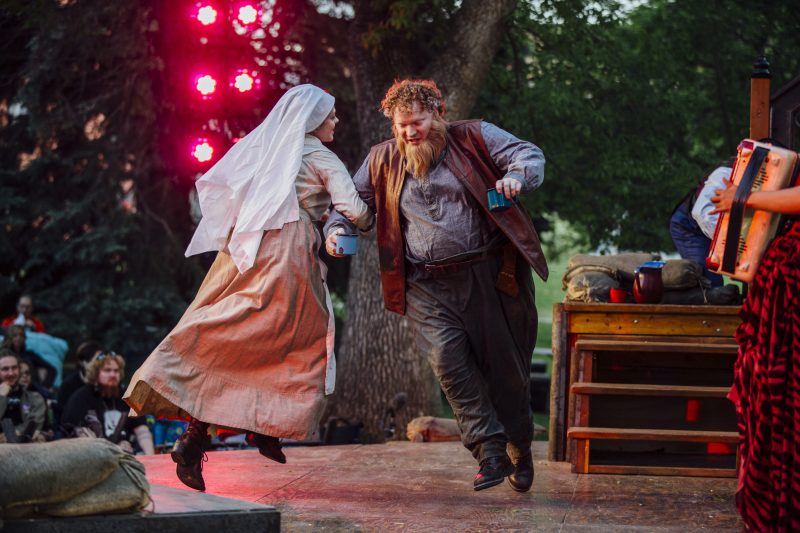 Steve Peebles is the drunken knight Falstaff, who is featured prominently in both of this summer's plays. 