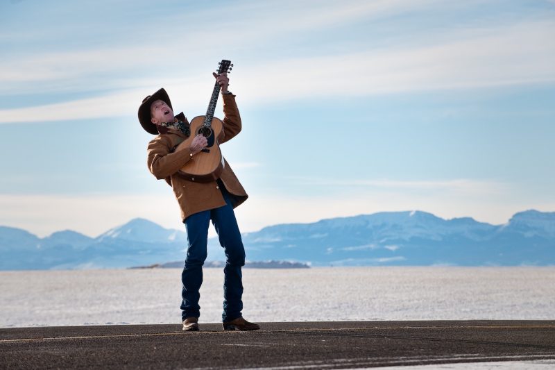 Yodeler and country music aficionado Wylie Gustafson, singing to the Big Sky.