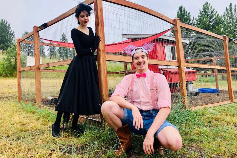 Charlotte's Web stars Adelyn Helms as Charlotte and Griffin Hutchins as Wilbur.
