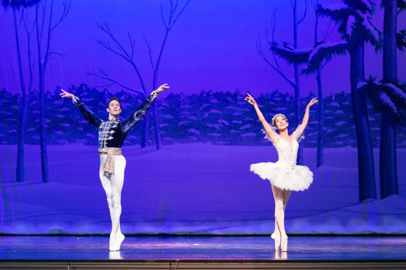 The classic Snow Scene in Montana Ballet's Nutcracker. 