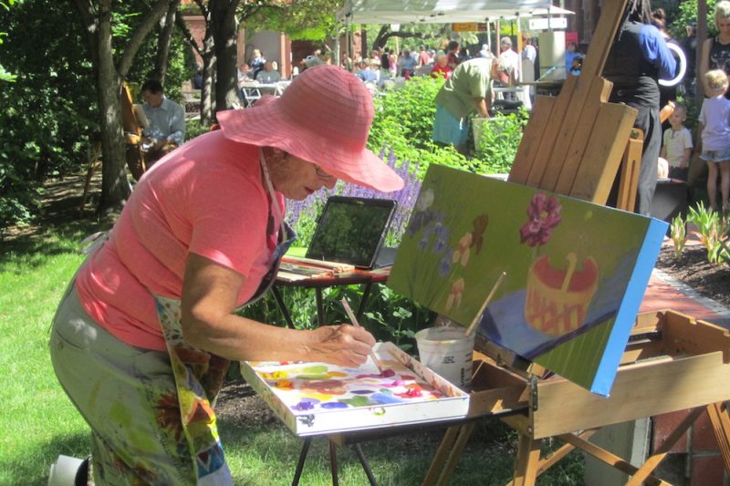 Artist demonstrations are part of the Moss Mansion's annual SpringFest. 