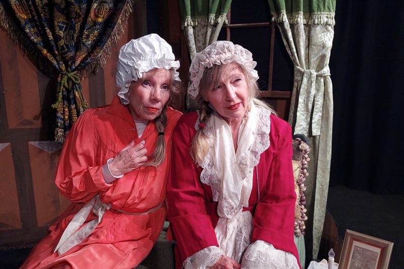 Elizabeth Meagher (Ann Peacock, at right) and her lifelong maid and friend, Katie (portrayed by Karen Lewing).