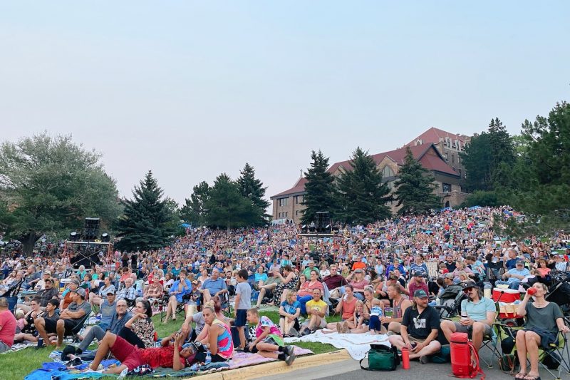 More than 18,000 people gather for the Symphony Under the Stars. 
