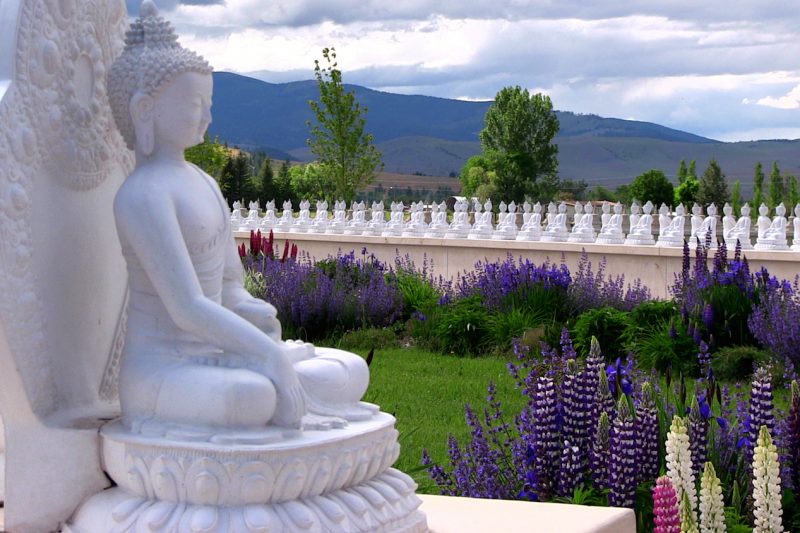 The Garden of One Thousand Buddhas hosts the annual Ewam Peace Festival.