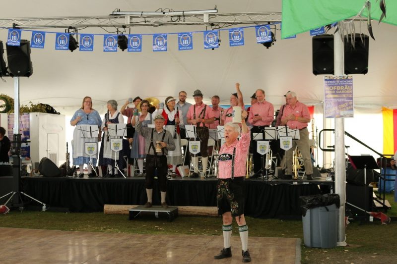 Homegrown favorites, the Bavarian Echoes, entertain Saturday afternoons at the Oktoberfest. 