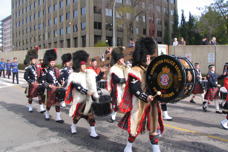 The Edmonton Police Service Pipes and Drums return to Butte for St. Patrick's Day festivities.