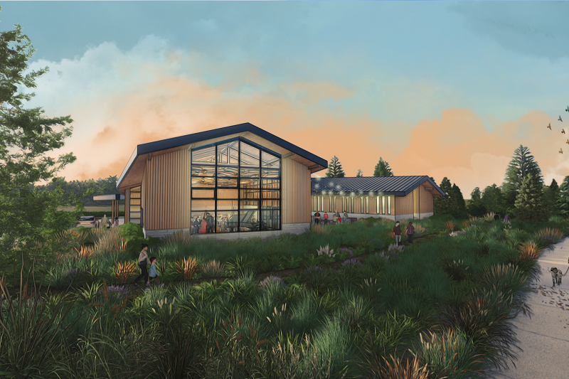 LSW Architects rendering of the design for the new North Valley Music School building.