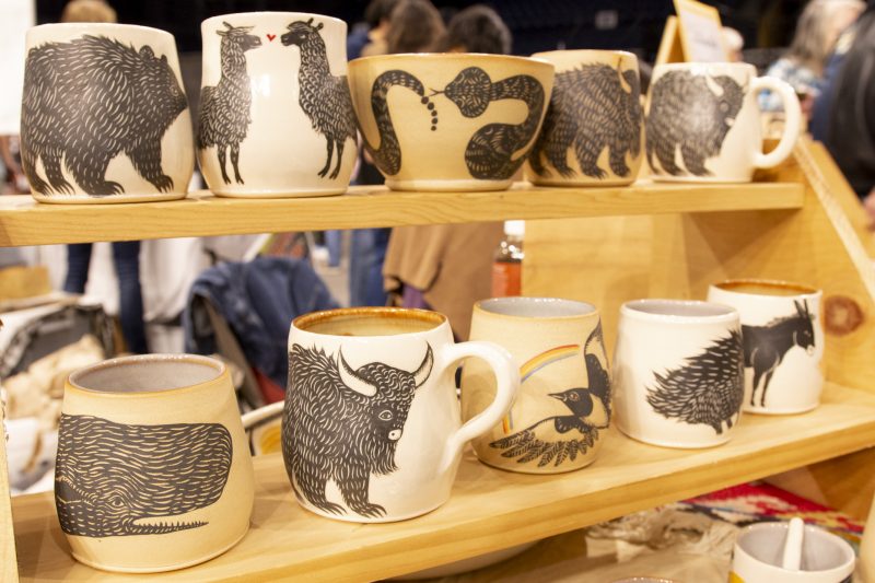 Ceramic vessels of all shapes and sizes are available at the Bozeman Fall MADE fair. 