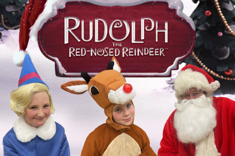 Rudolph – that most famous reindeer of all – flaunts his red nose in MCT's production.