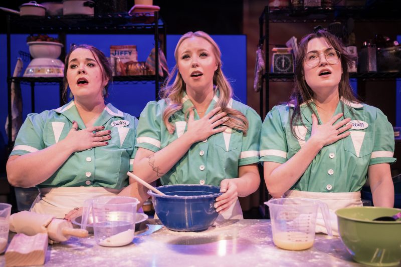 Courtney Crary, Jadi Rae Curtis, and Paisley Thornton portray a trio of waitresses in MCT Community Theatre's production.